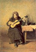 Perov, Vasily The Bachelor Guitarist oil painting reproduction